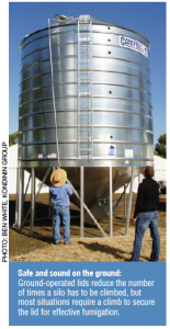 Grain Storage Operated lids