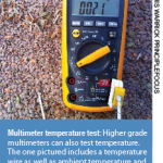 Multimeter temperature test